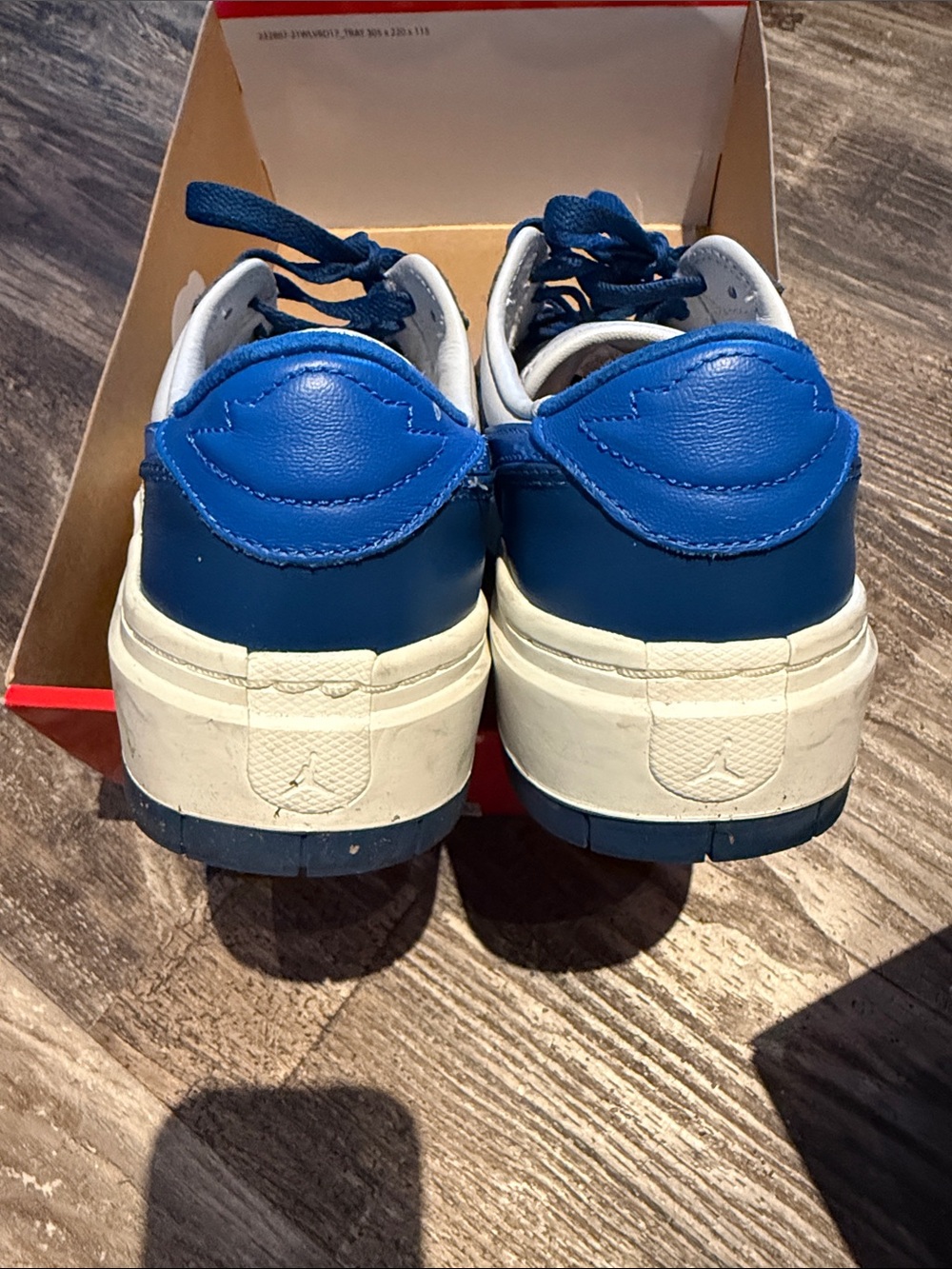 Jordan Men's Low-Top Sneakers in Blue and White - Picture 4 of 7